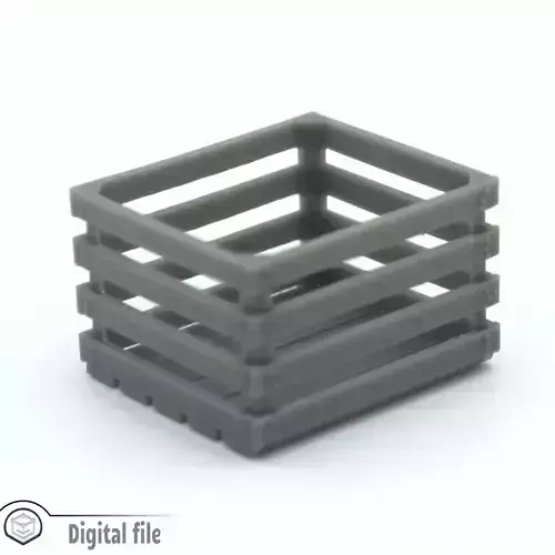 Wooden fruit crate  3D print model