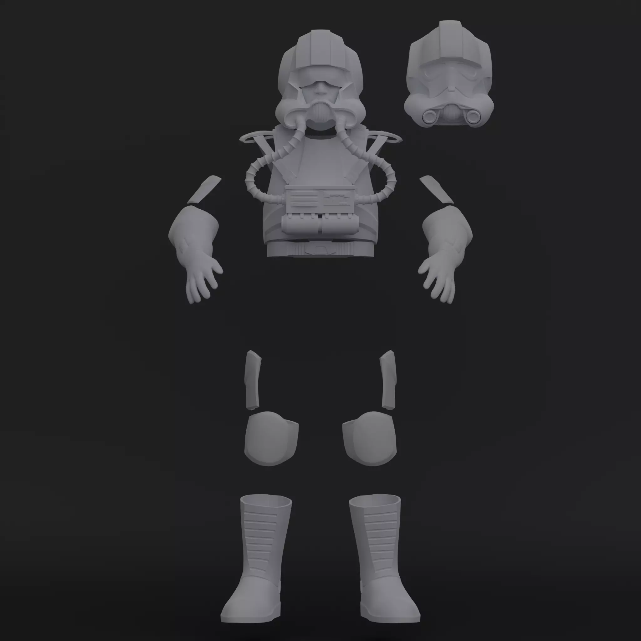 Clone Pilot ROTS Kit - One12 - STL files 3D print model_0