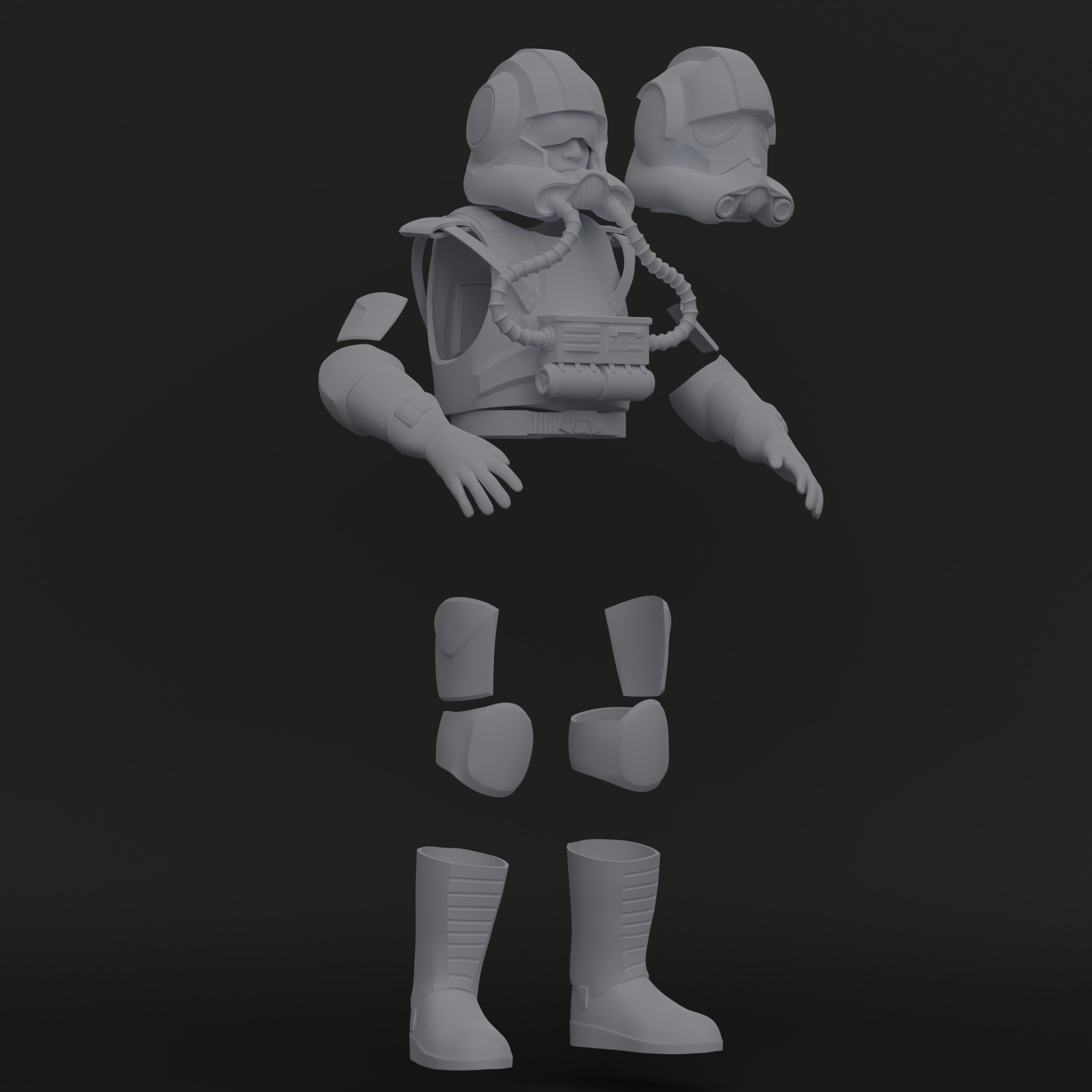 Clone Pilot ROTS Kit - One12 - STL files 3D print model_1