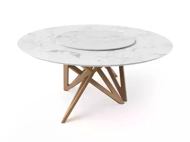 Ennea Dining Table with Lazy Susan