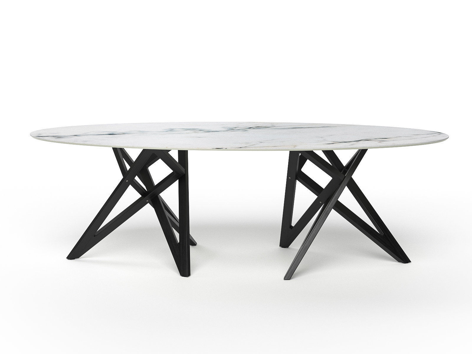 Ennea Oval Dining Table 3D model_2