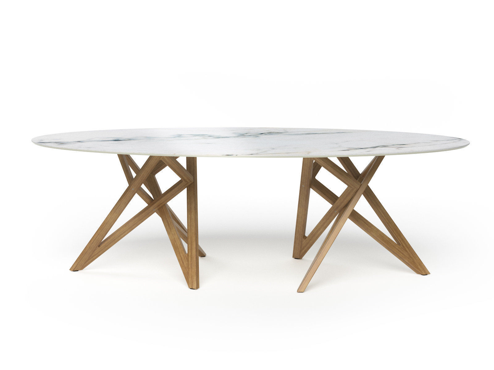Ennea Oval Dining Table 3D model_1