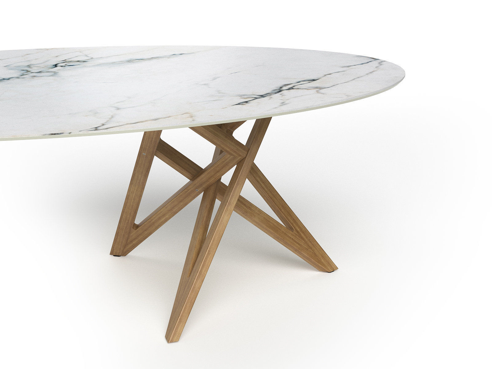 Ennea Oval Dining Table 3D model_3