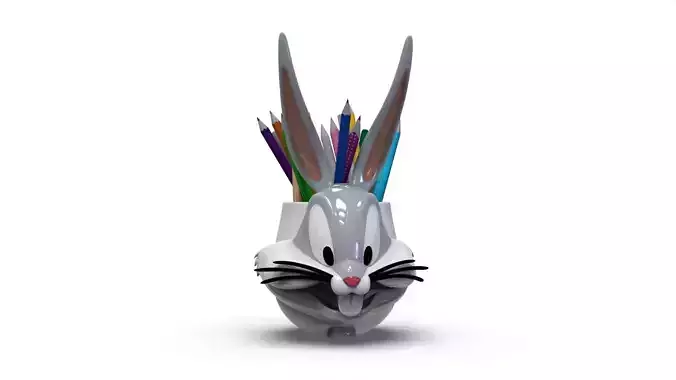 Looney Tunes Bugs Bunny Pen Holder and Plant Pot 3D print model