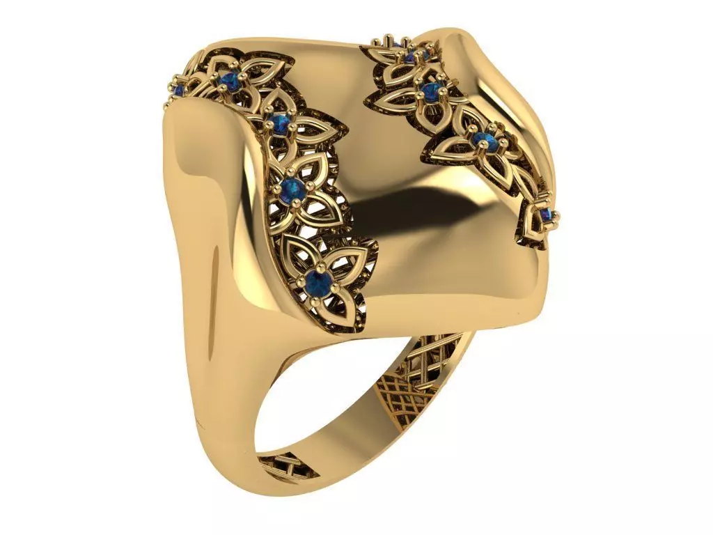 Cocktail Ring 3D print model_0