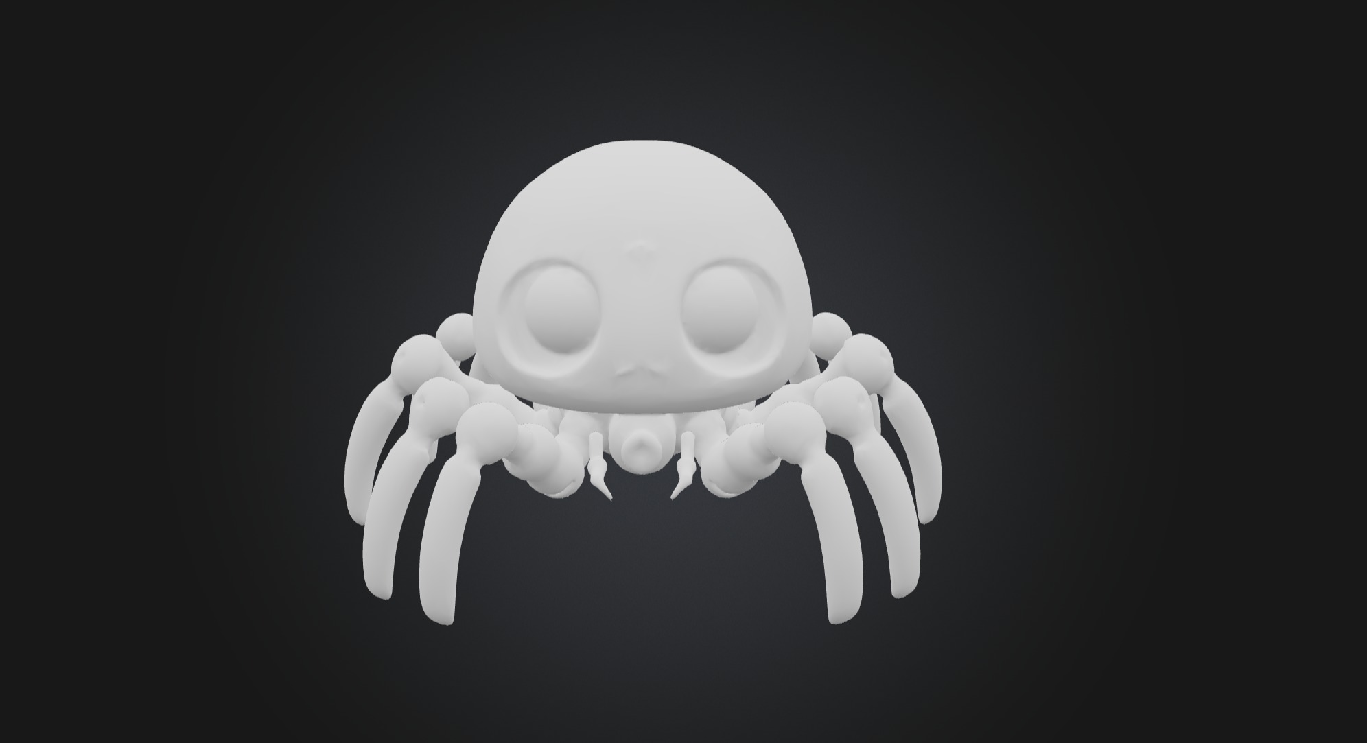 Cute Cyborg Robot Spider Low-poly 3D model_5