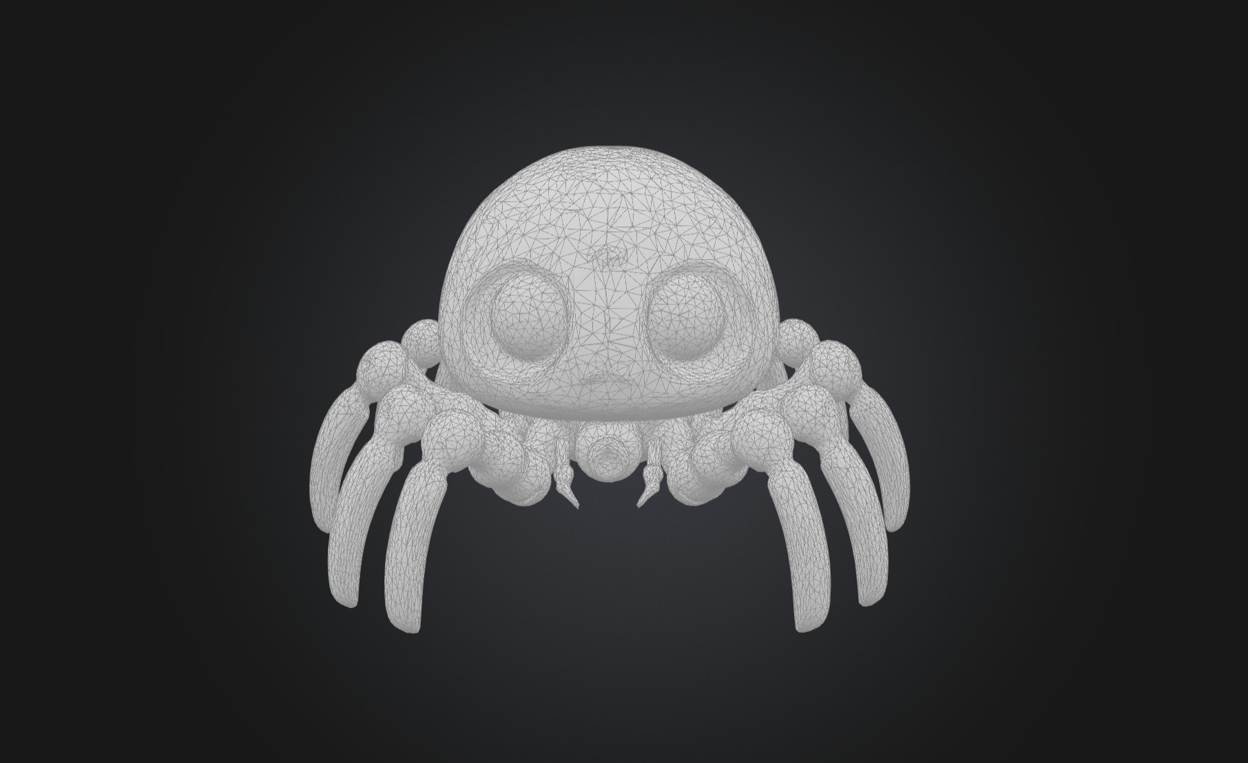 Cute Cyborg Robot Spider Low-poly 3D model_6