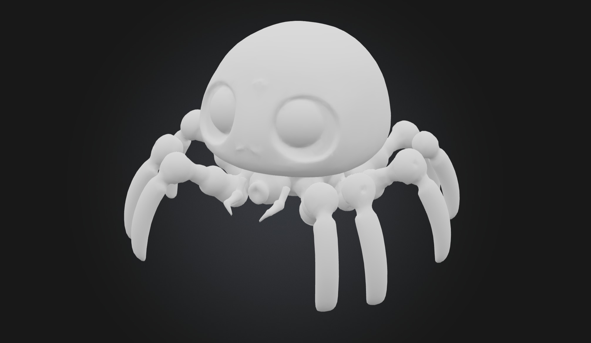 Cute Cyborg Robot Spider Low-poly 3D model_8