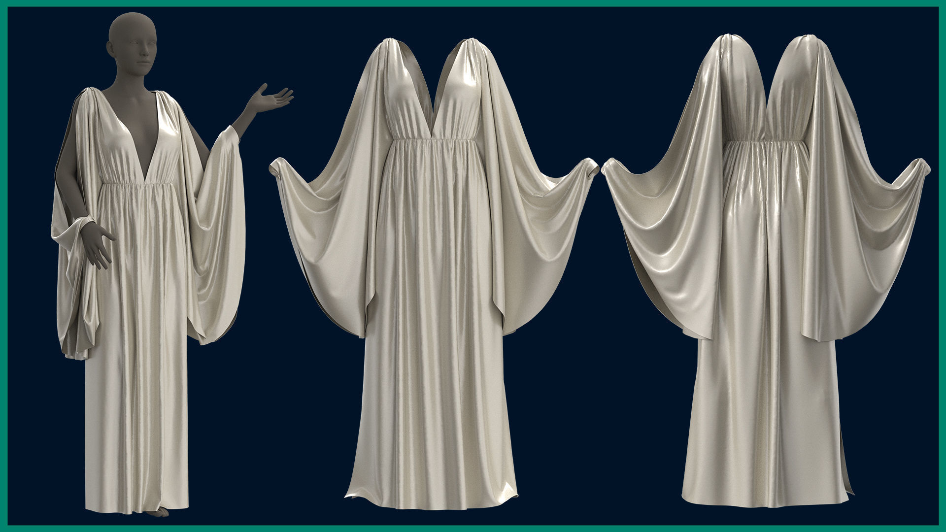 7 female Greek dress 3D model | CGTrader