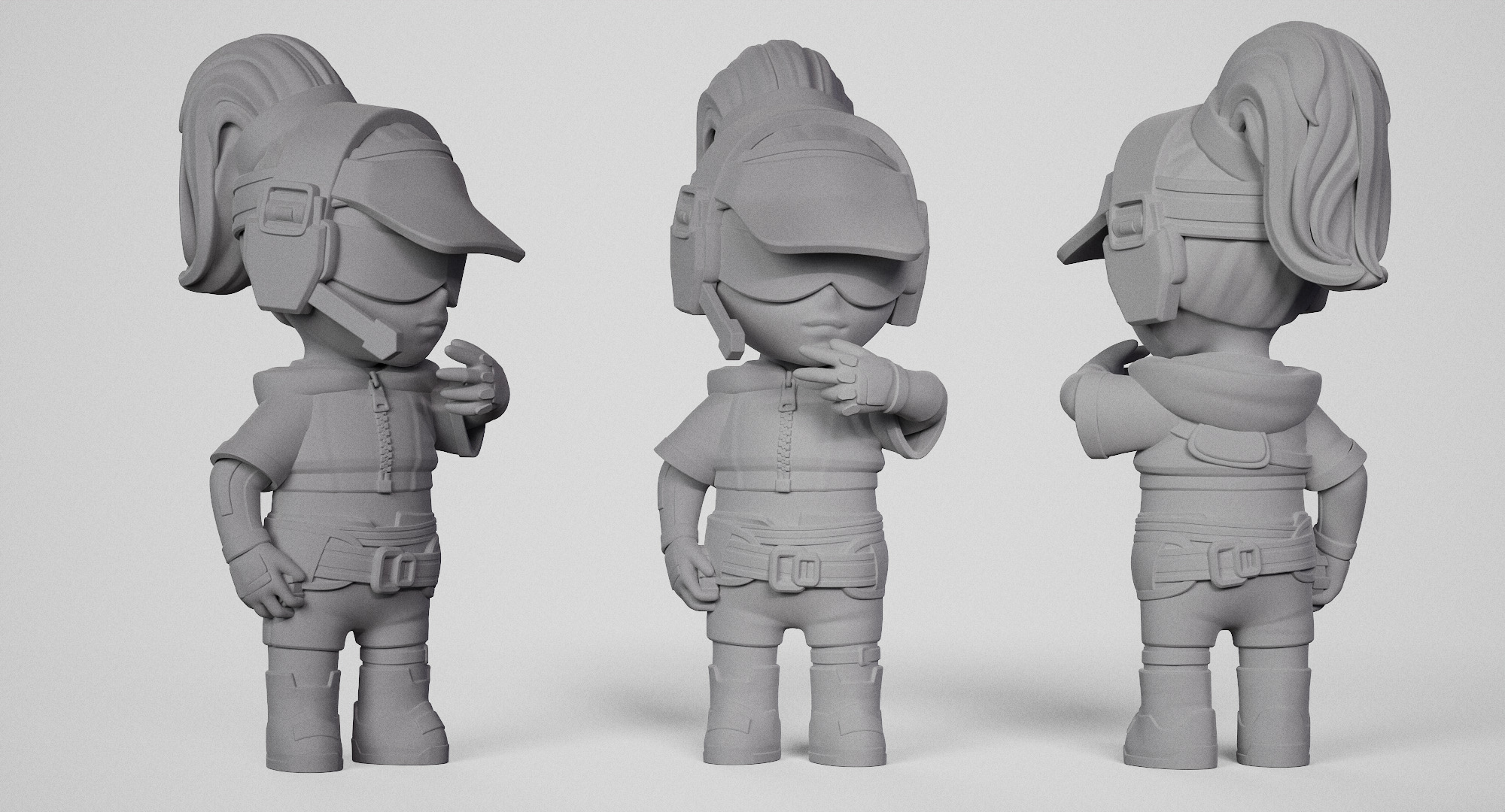 Hollowpoint FragPunk Chibi 3D print model_1