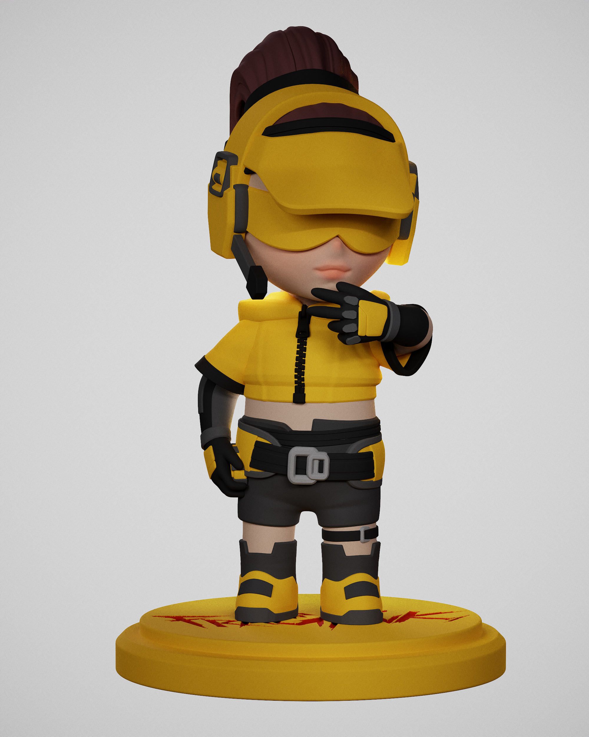 Hollowpoint FragPunk Chibi 3D print model_2