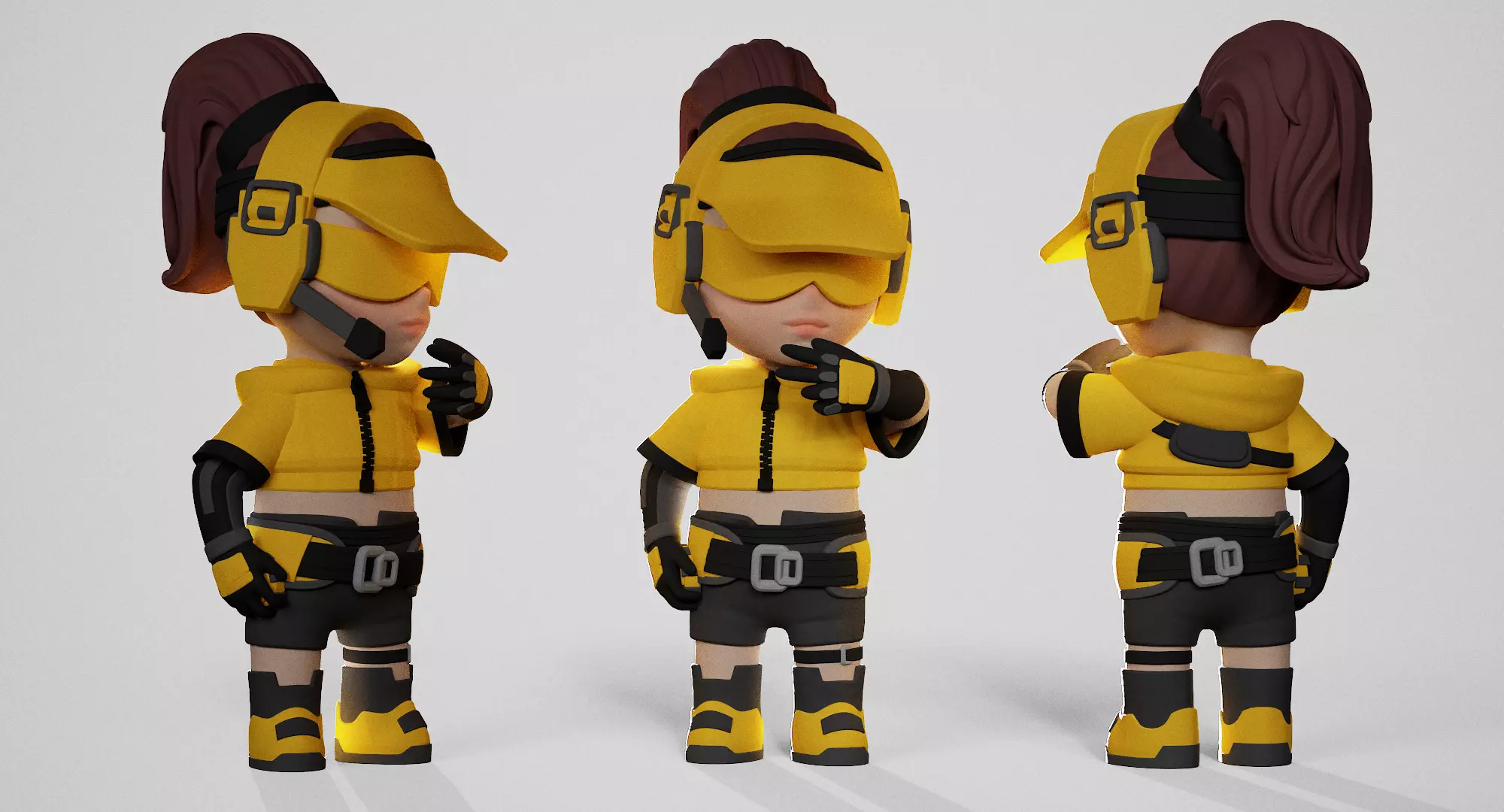 Hollowpoint FragPunk Chibi 3D print model_0