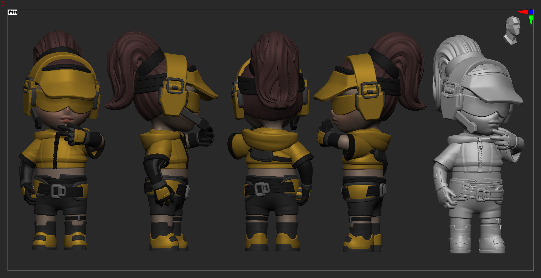 Hollowpoint FragPunk Chibi 3D print model_4