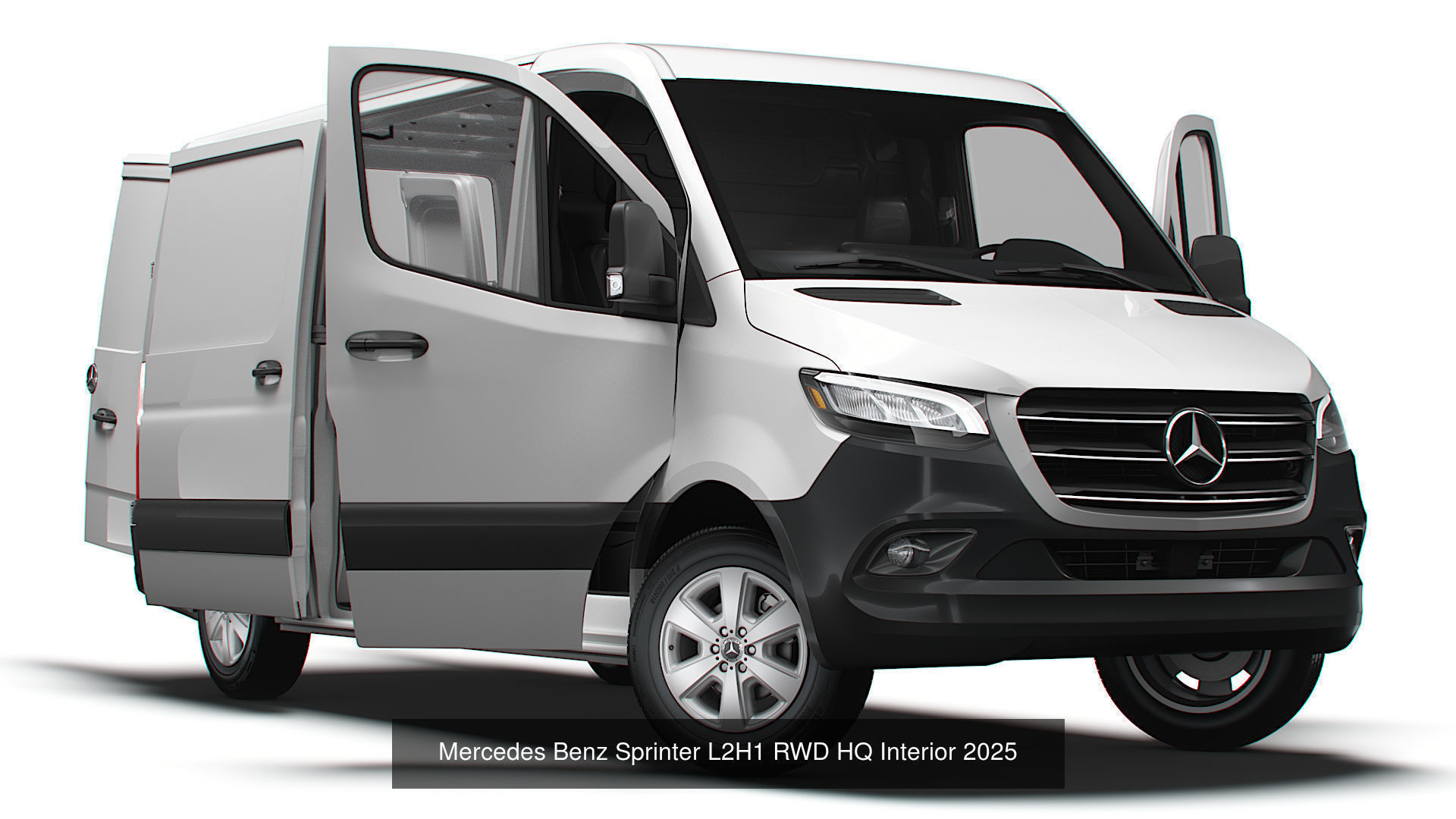 Mercedes Sprinter Panel Van HQ Interior 2025 3D Model Collection_6