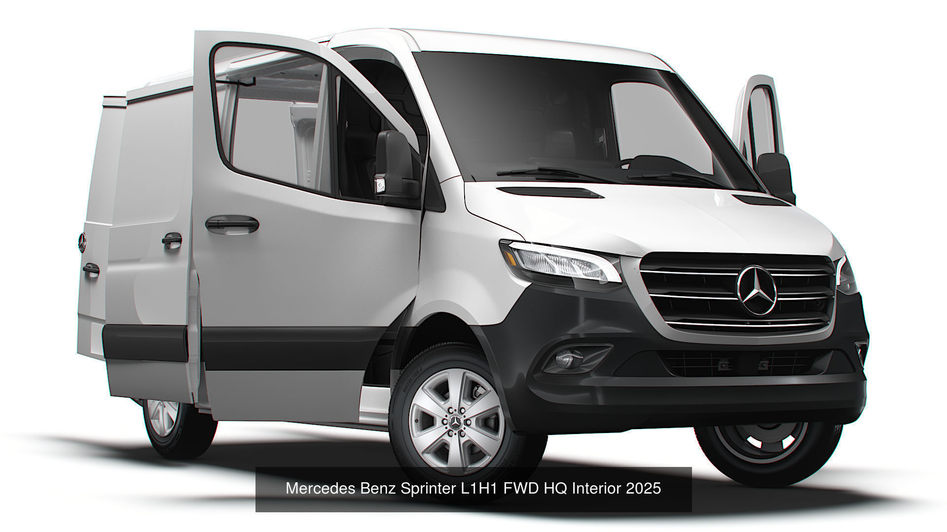 Mercedes Sprinter Panel Van HQ Interior 2025 3D Model Collection_9