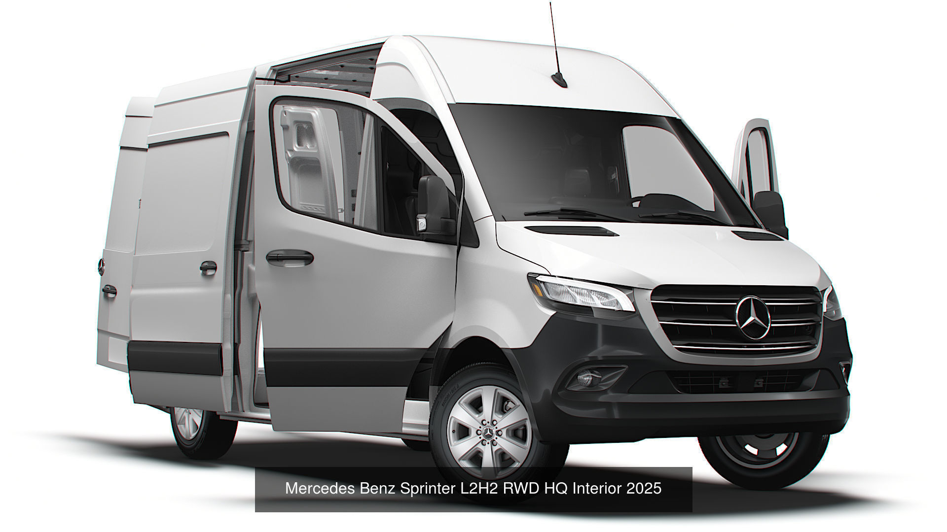 Mercedes Sprinter Panel Van HQ Interior 2025 3D Model Collection_4