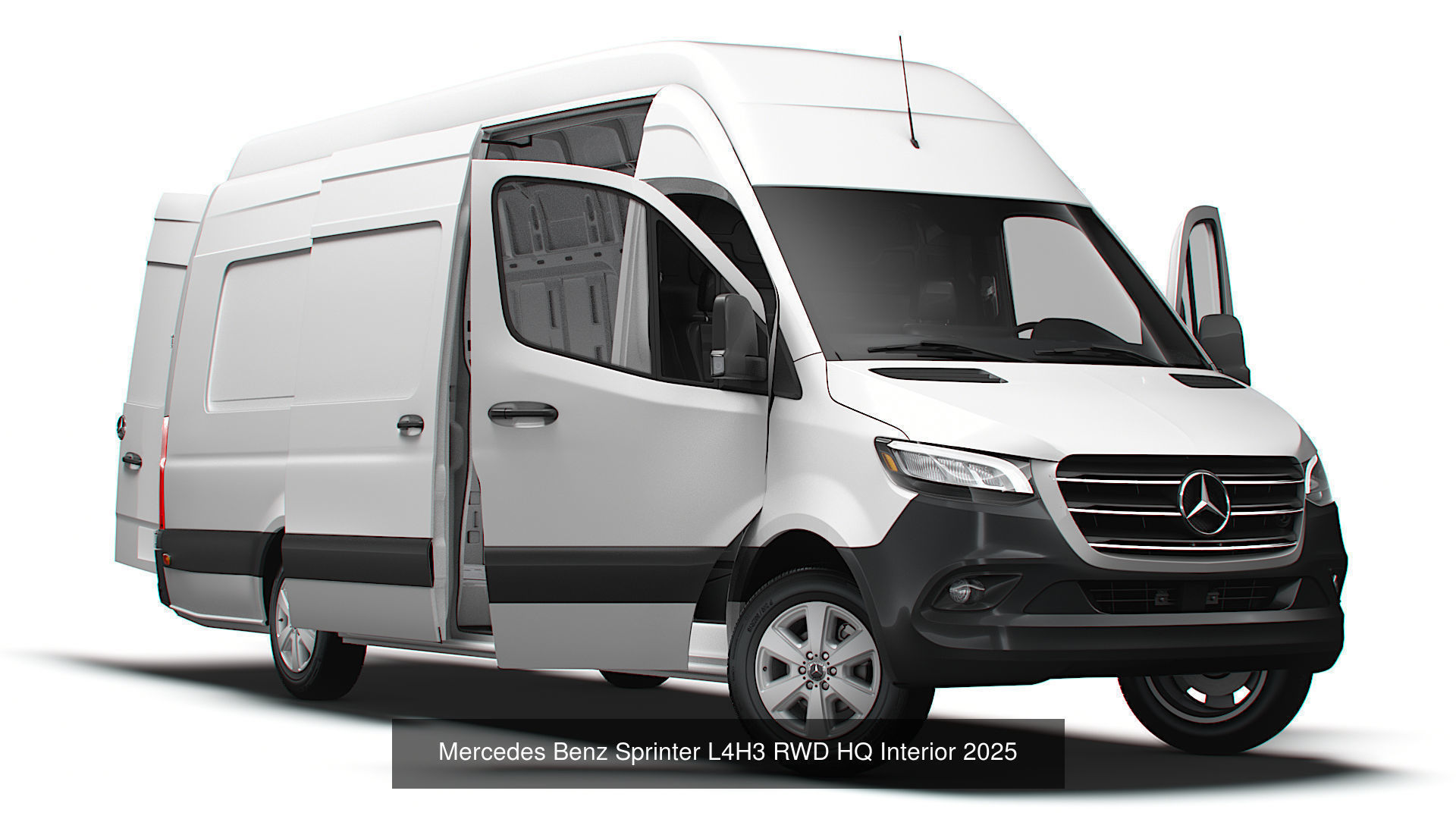 Mercedes Sprinter Panel Van HQ Interior 2025 3D Model Collection_1
