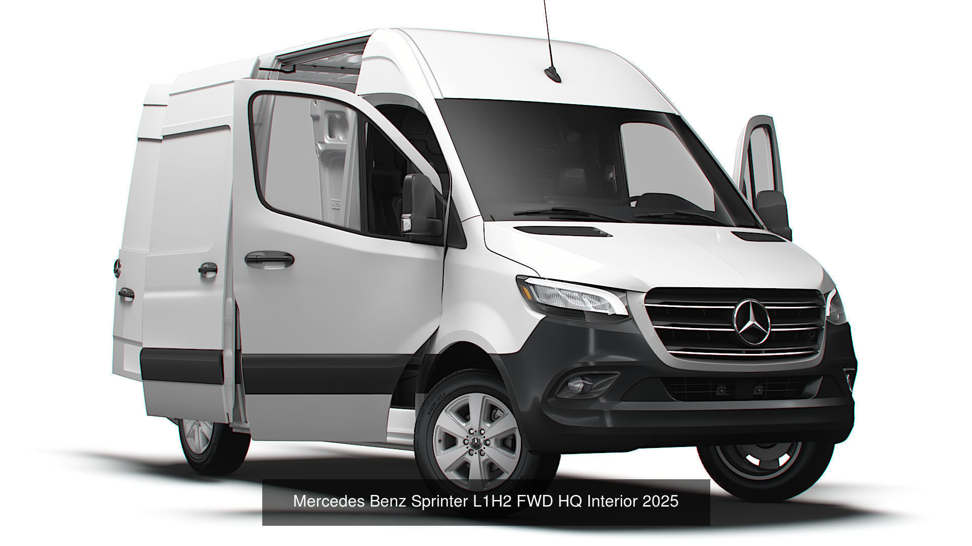 Mercedes Sprinter Panel Van HQ Interior 2025 3D Model Collection_8