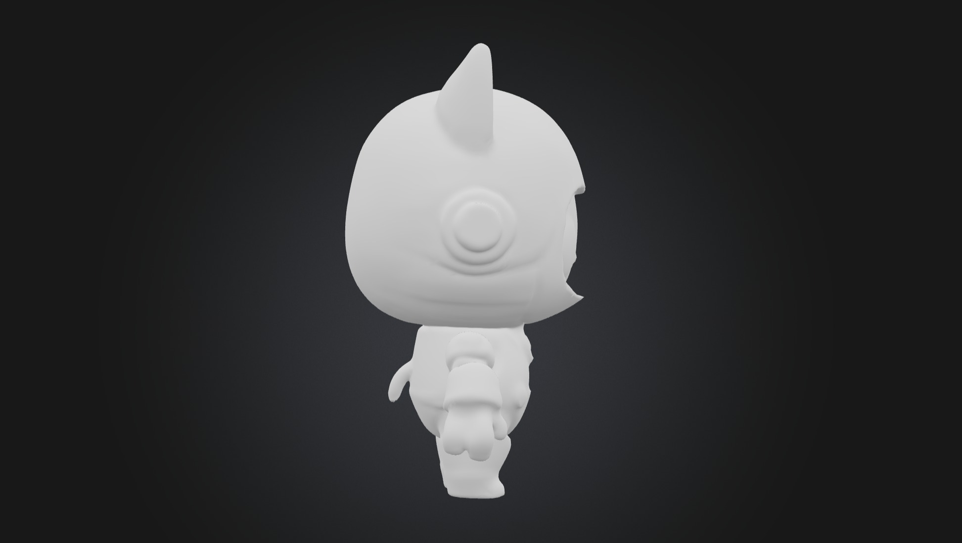 Cute Cyborg Cat Bot Low-poly 3D model_6