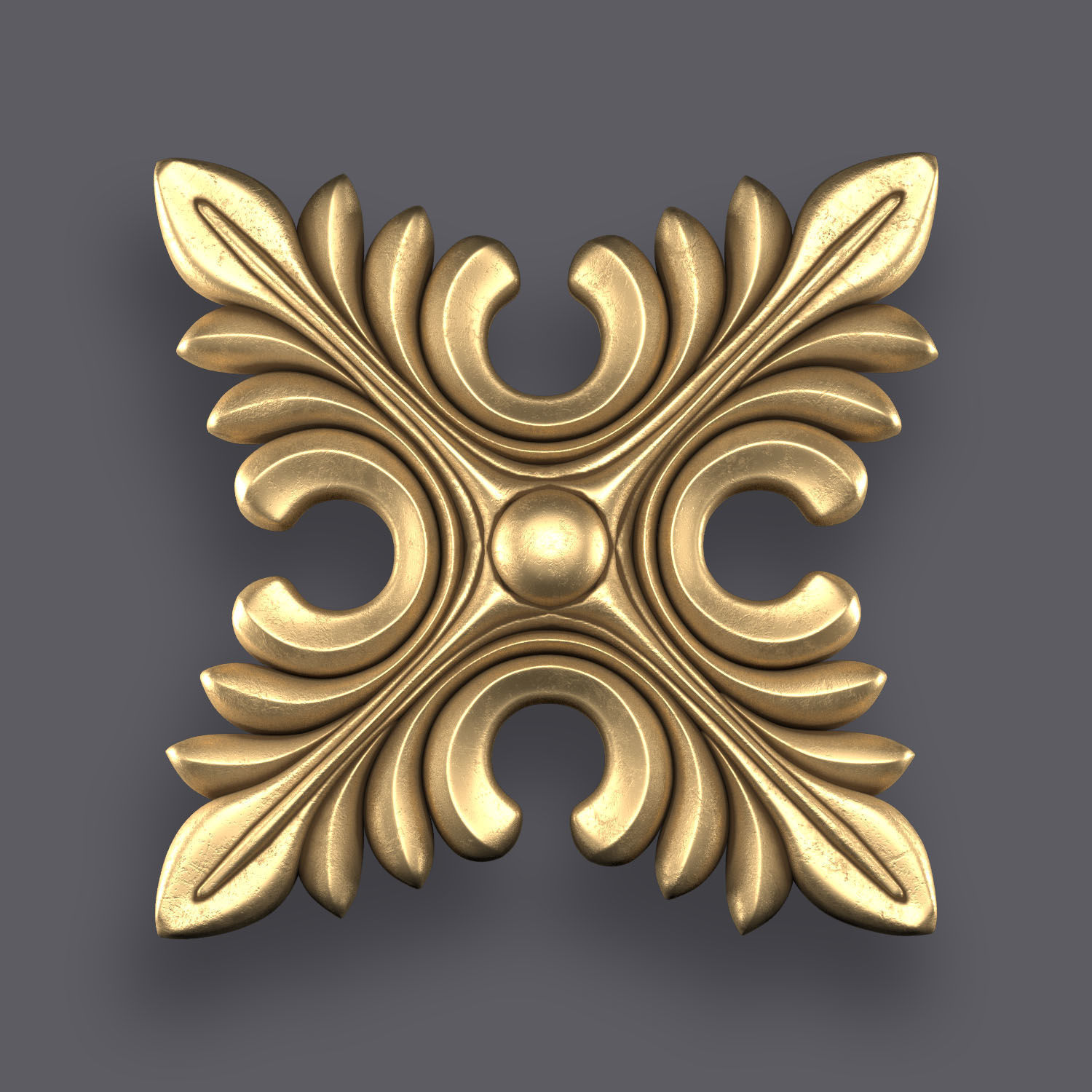 5 Flowers Ornamental Pack 9 3D model_4