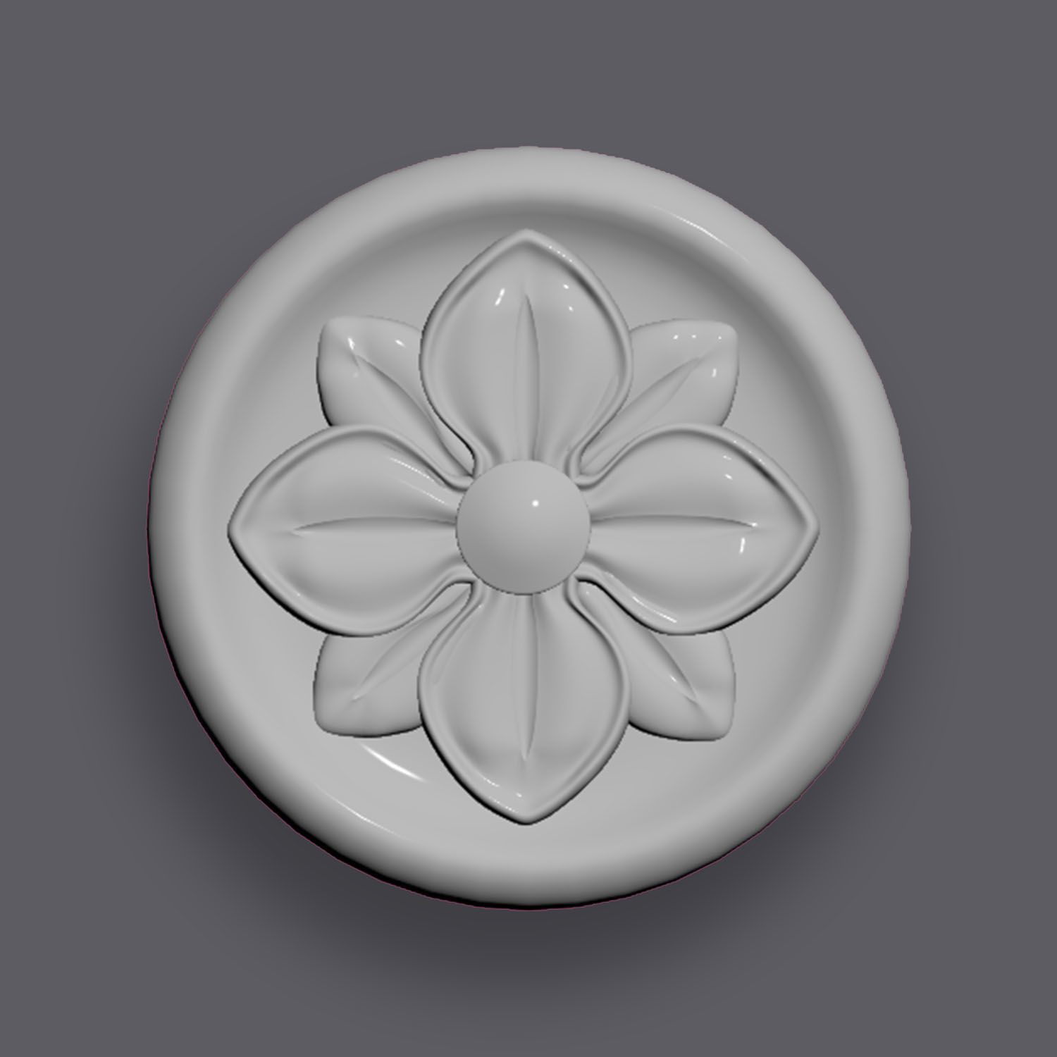5 Flowers Ornamental Pack 9 3D model_15