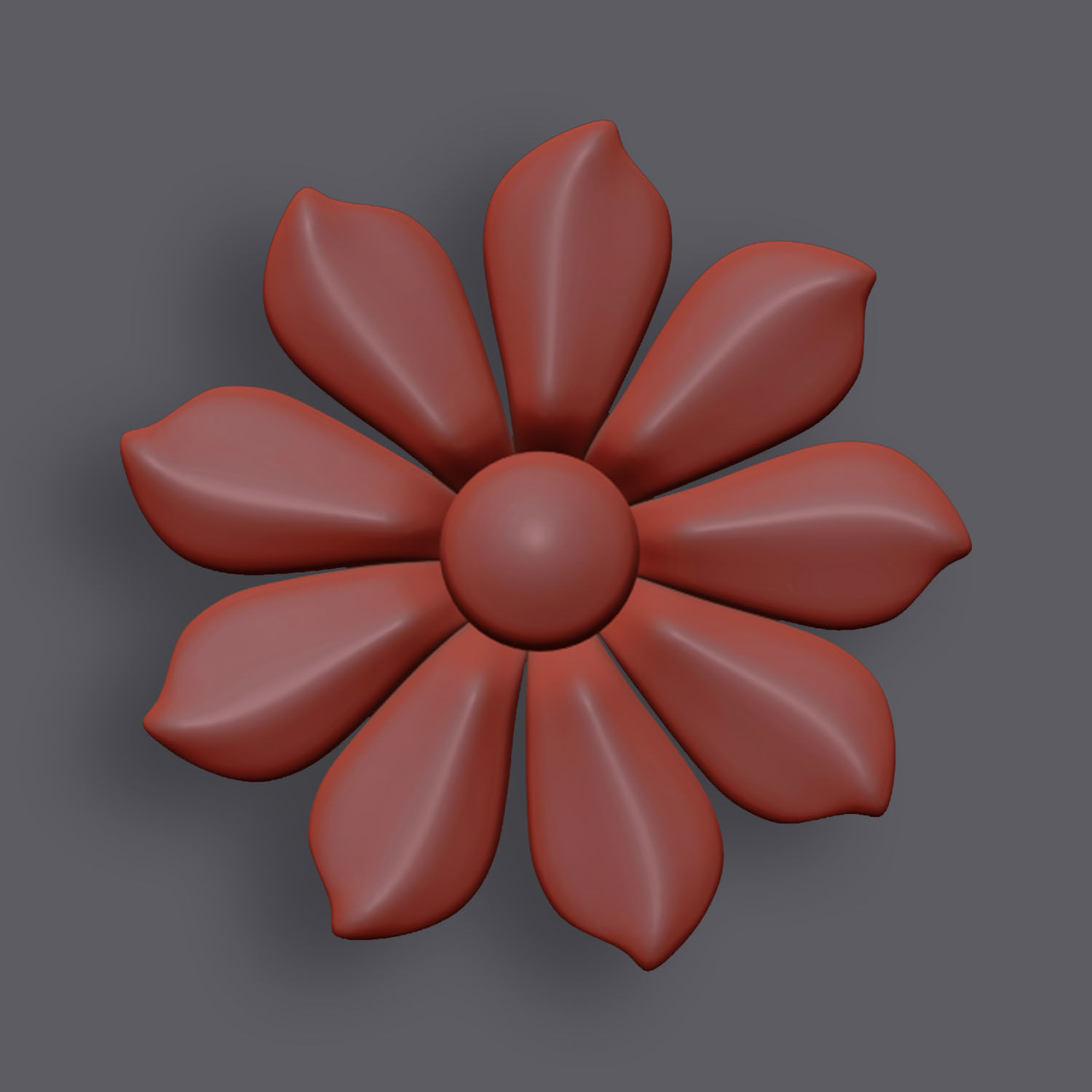5 Flowers Ornamental Pack 9 3D model_11