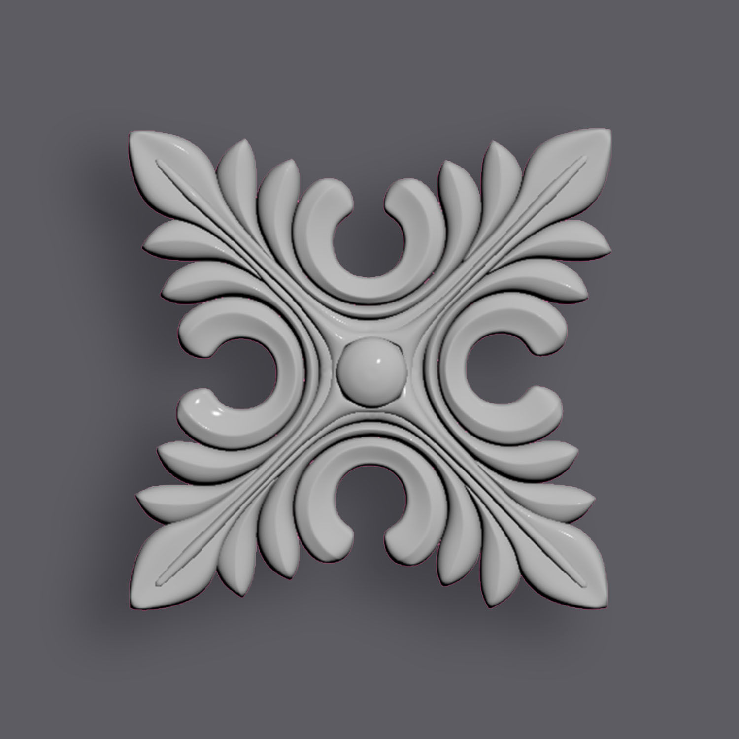 5 Flowers Ornamental Pack 9 3D model_16