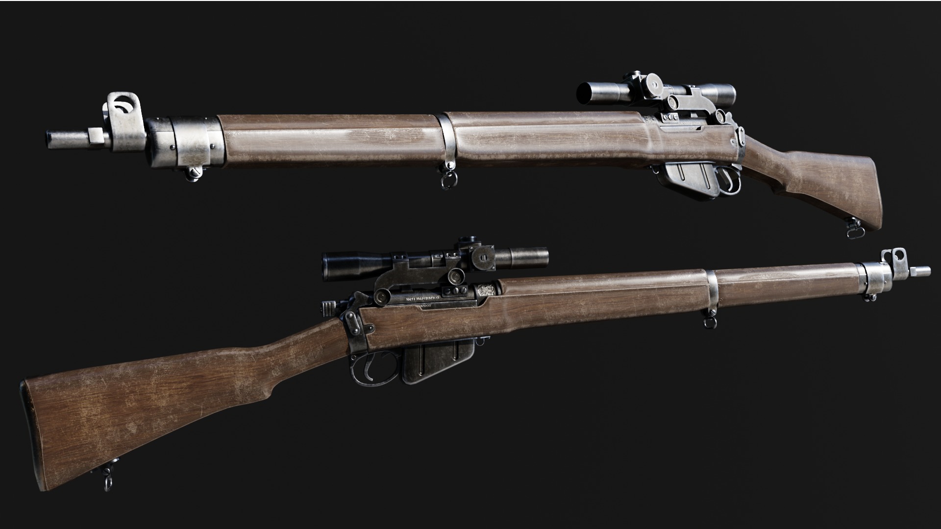 Lee-Enfield Rifle 3D model_4