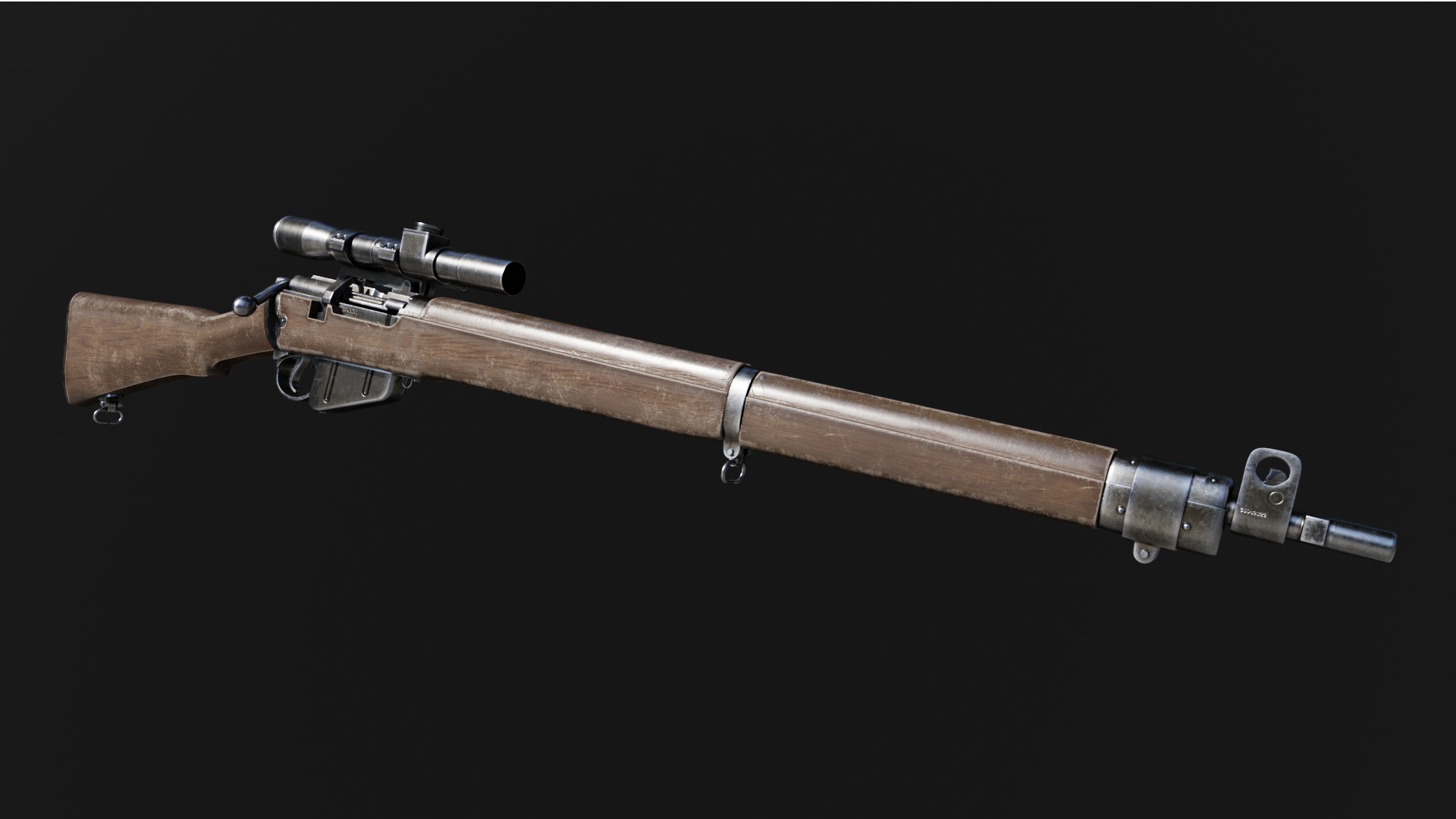 Lee-Enfield Rifle 3D model_2