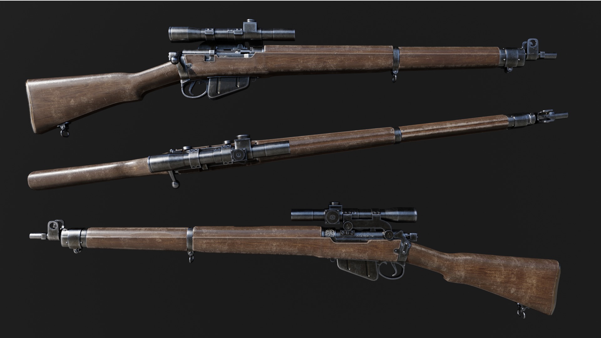 Lee-Enfield Rifle 3D model_3