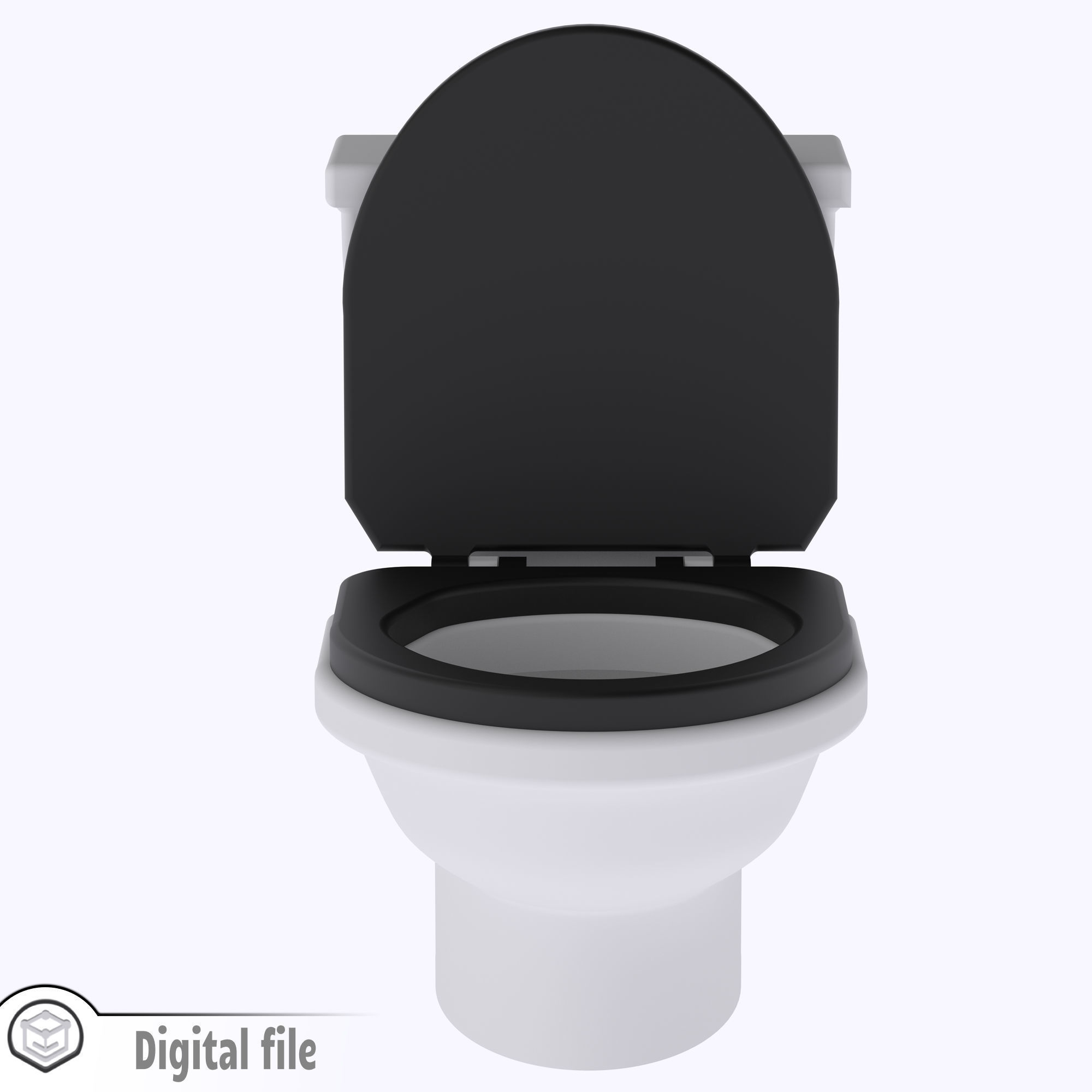 miniature Bathroom modern toilet  3D print model_7