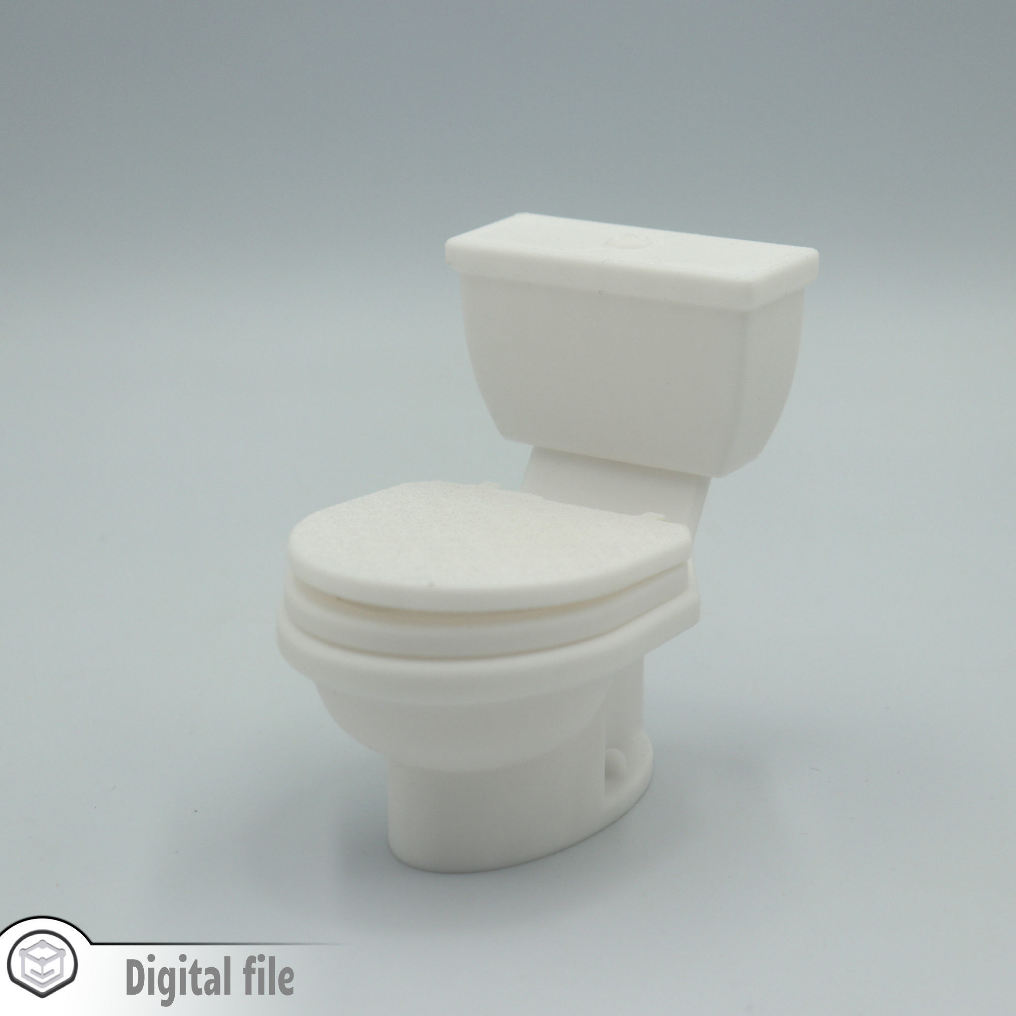 miniature Bathroom modern toilet  3D print model_1