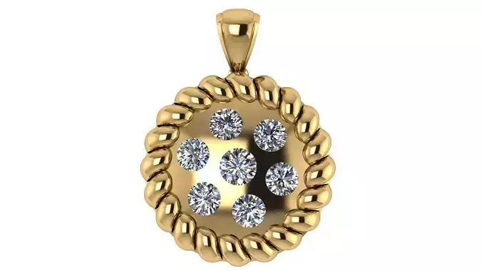 STYLISH ROUNDED SHAPE PENDANT 3D PRINTABLE MODEL