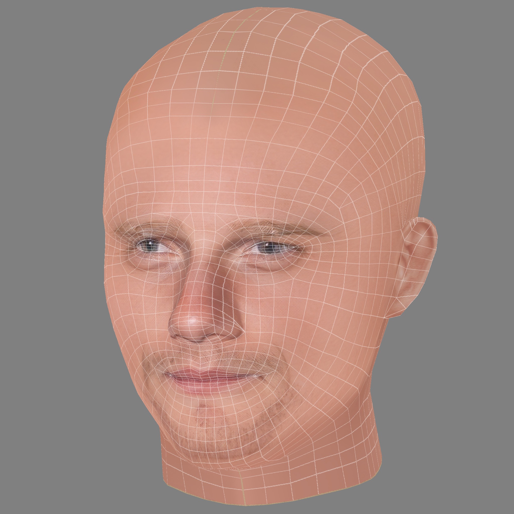 Yuri Kolokolnikov Head - Low poly head for game Low-poly 3D model_7