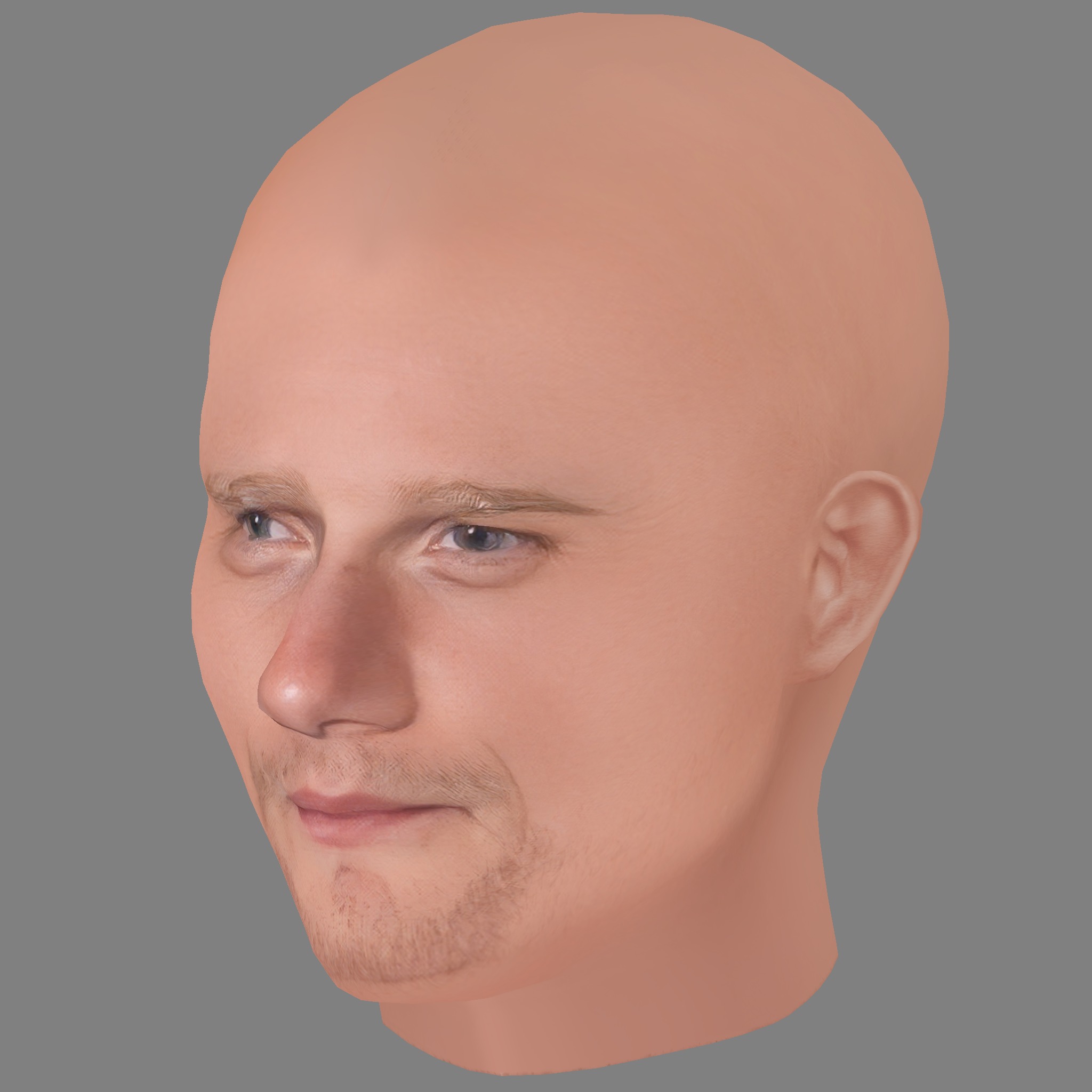 Yuri Kolokolnikov Head - Low poly head for game Low-poly 3D model_1