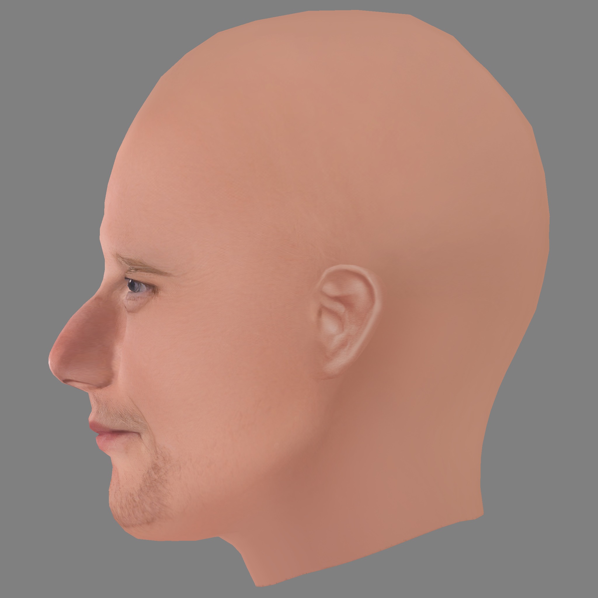 Yuri Kolokolnikov Head - Low poly head for game Low-poly 3D model_2