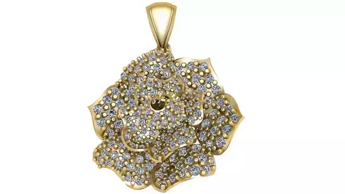 HIPHOP FLOWER STYLE PENDANT 3D PRINTABLE MODEL