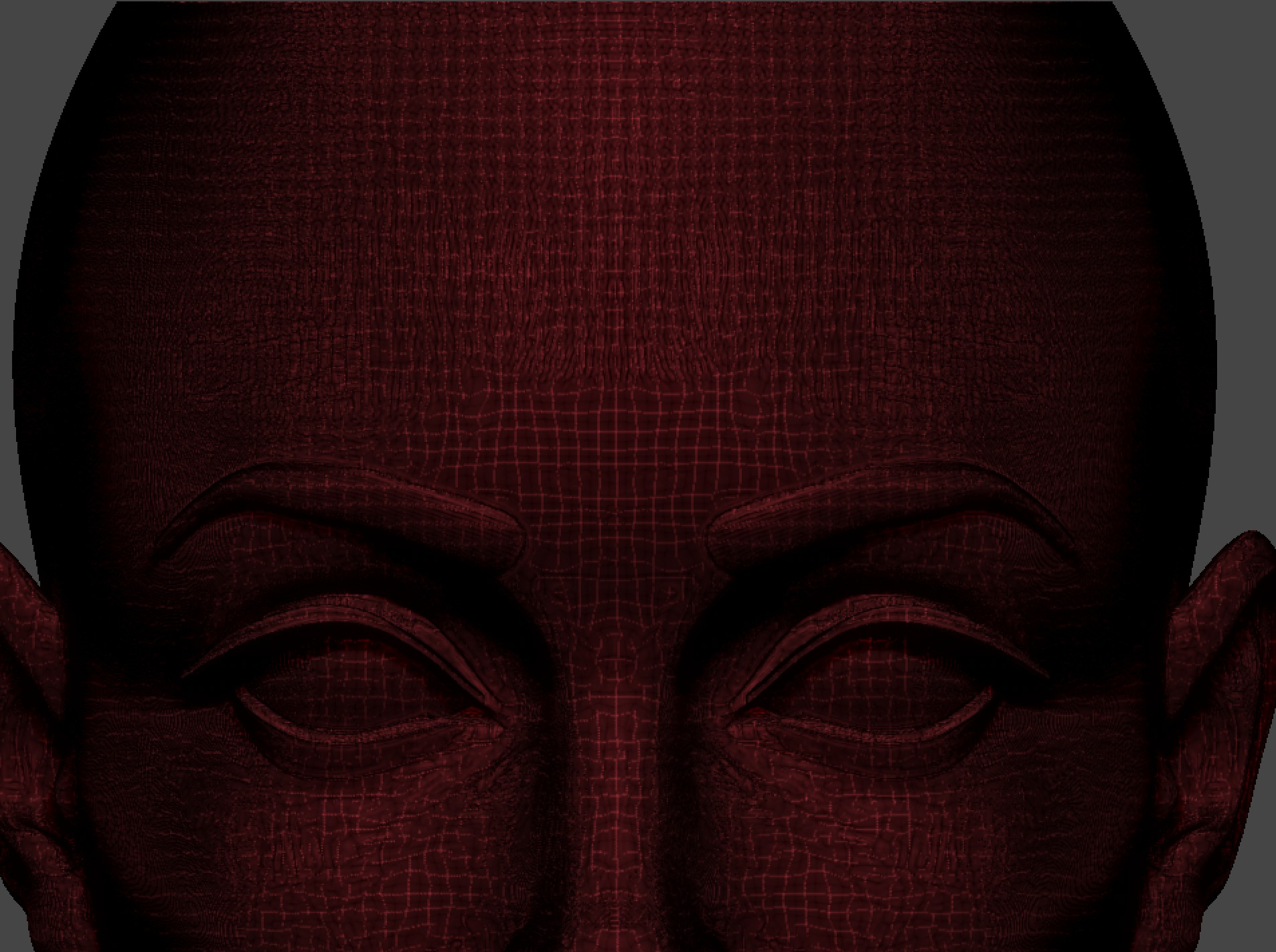 High Polygonal 3d sculpt of a female face 3D print model_13