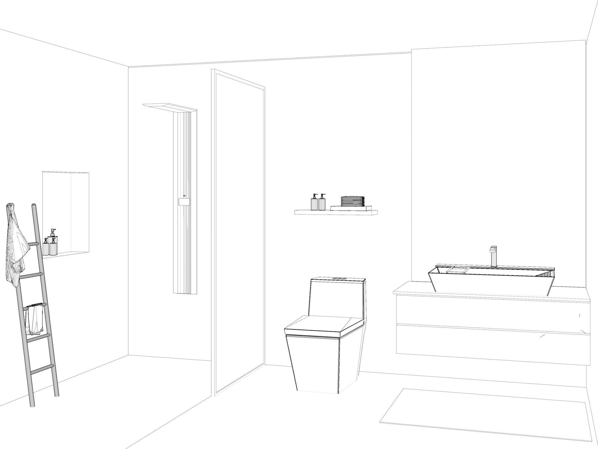 Modular bathroom 24ZZ09 3D model_7