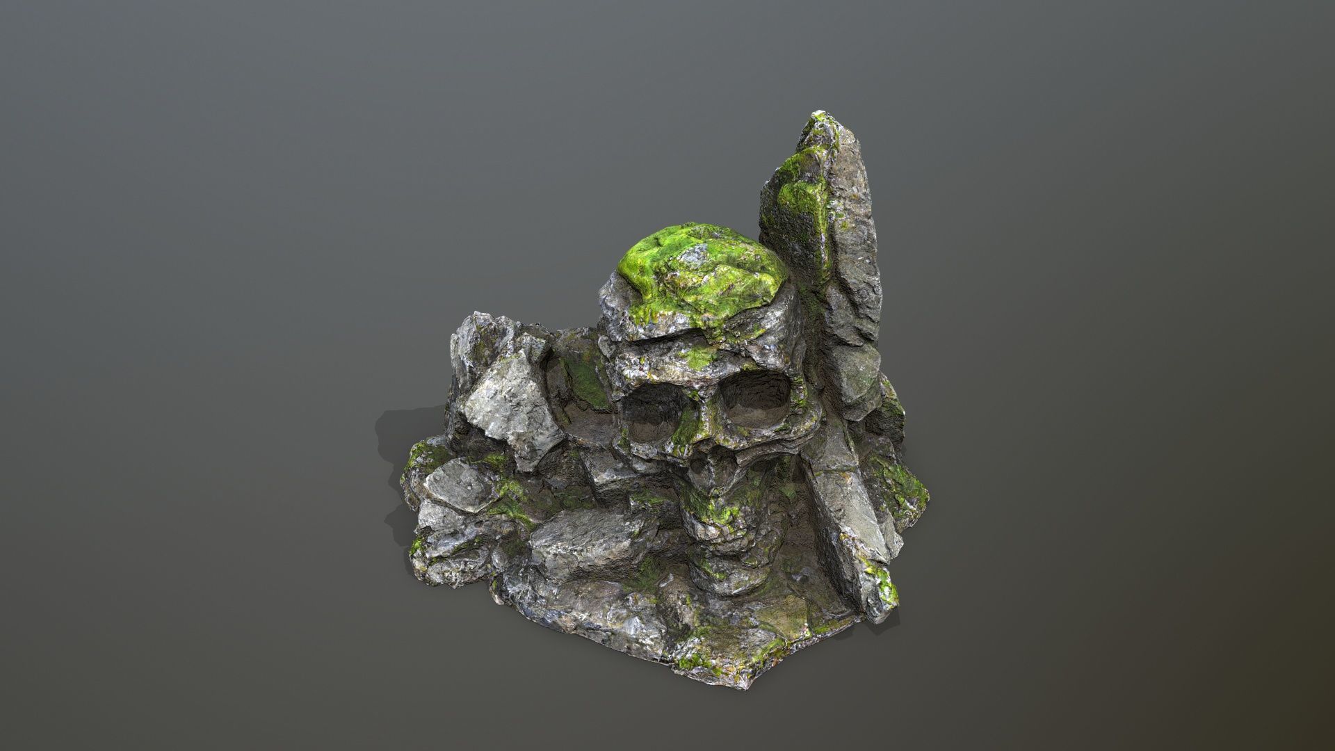 Skull Rock Low-poly 3D model_13