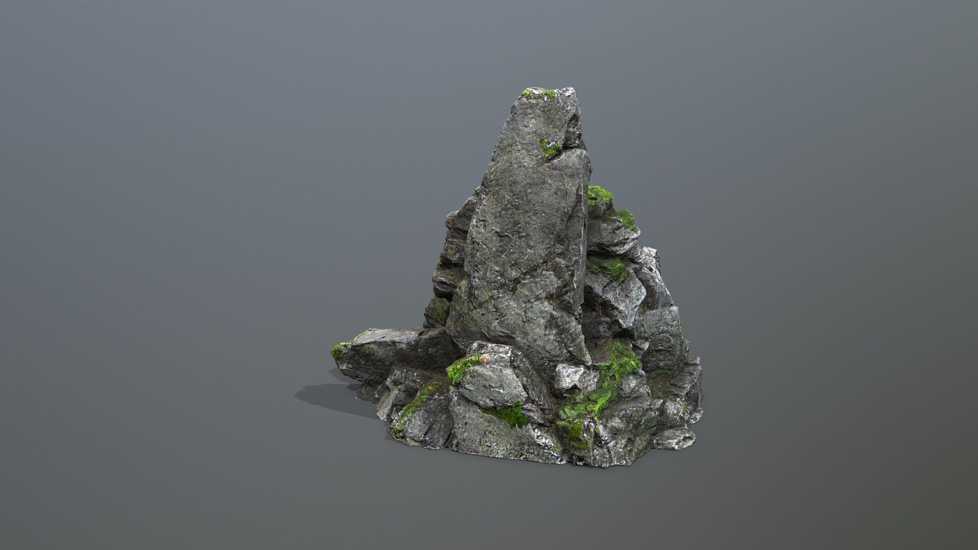 Skull Rock Low-poly 3D model_7