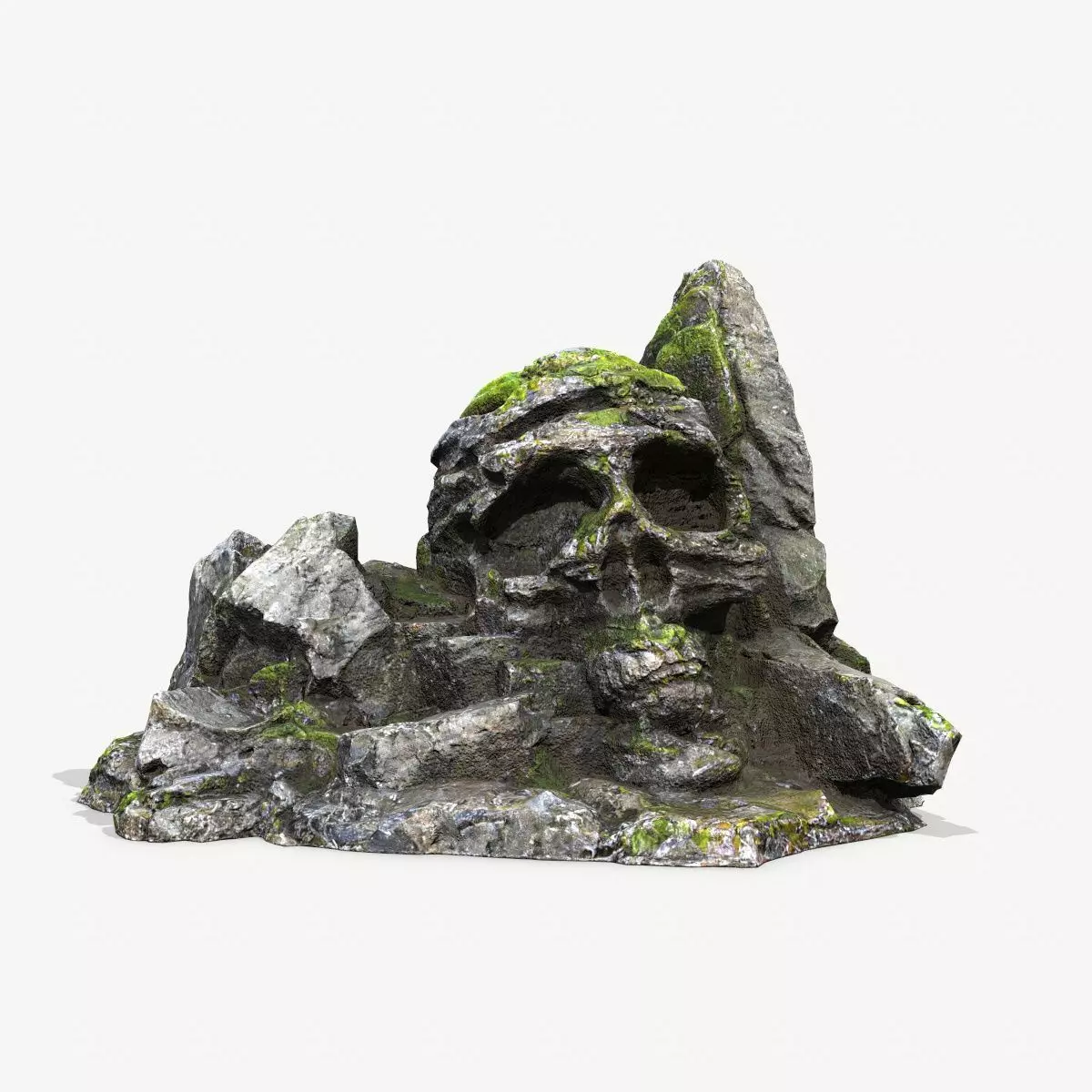 Skull Rock Low-poly 3D model_0