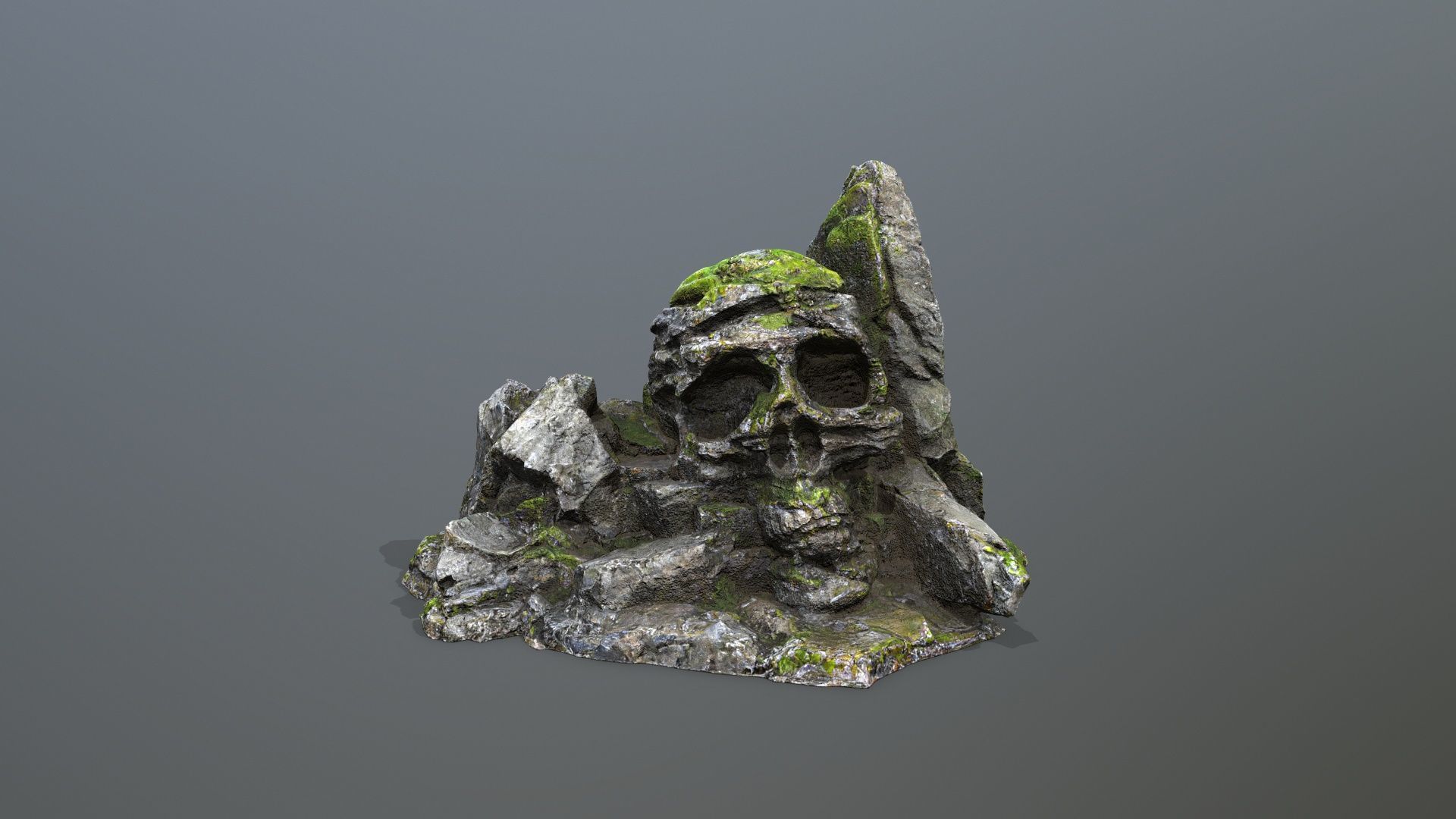 Skull Rock Low-poly 3D model_4