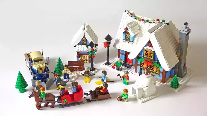 TwindBricks3D - 10229 Winter Village Cottage 3D print model TwindBricks3D - 10229 Winter Village Cottage 3D print model