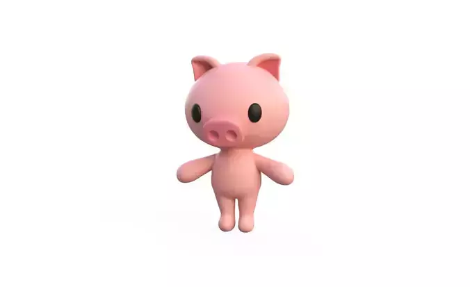 Little animal cute - Pig cute - Character011