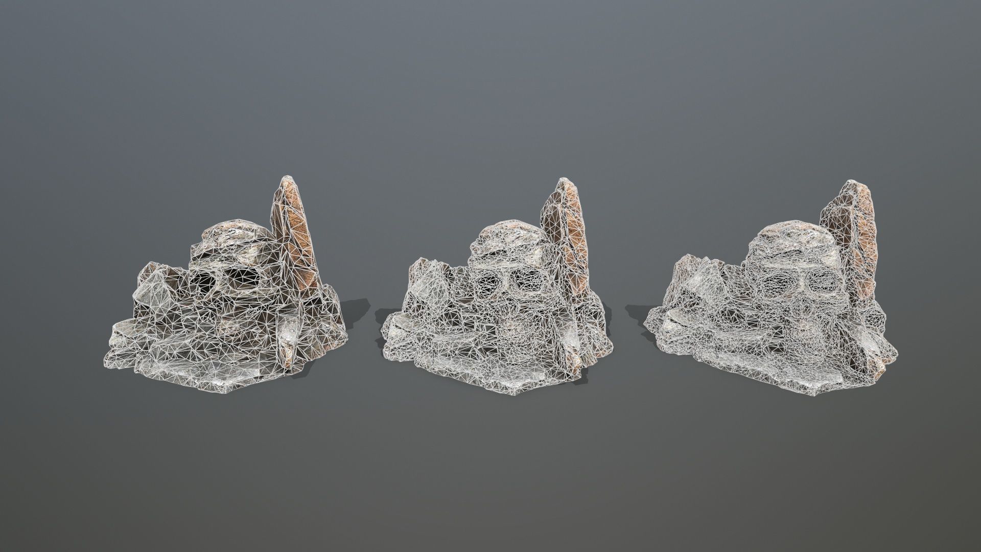 Skull Rock Low-poly 3D model_14