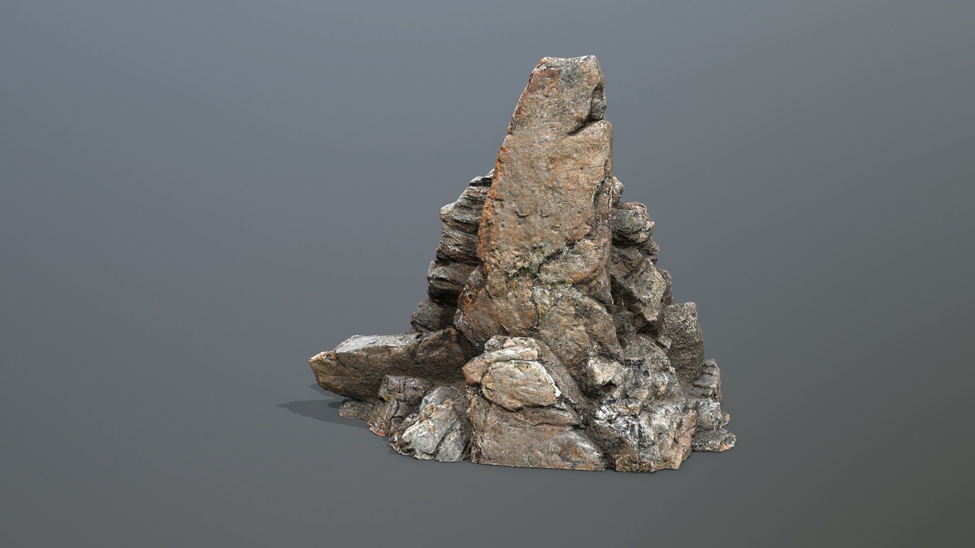 Skull Rock Low-poly 3D model_5