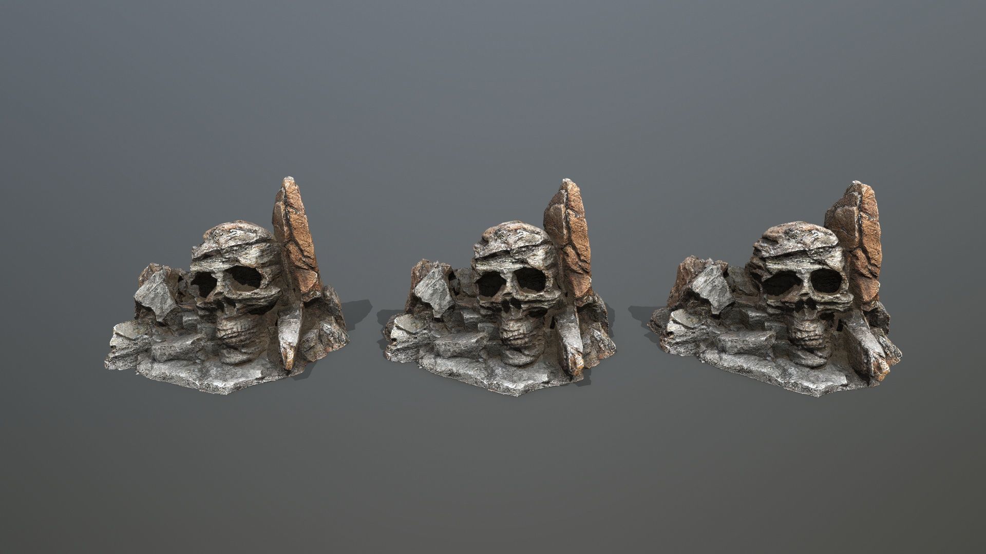 Skull Rock Low-poly 3D model_13
