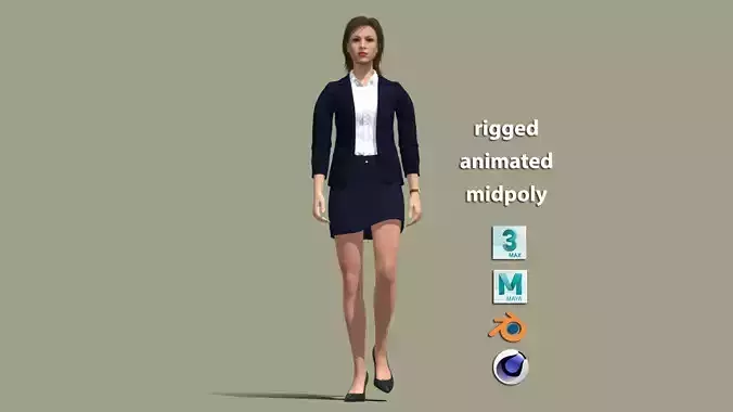 Business woman walking