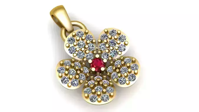 JASMINE FLOWER STYLE PENDANT 3D PRINTABLE MODEL